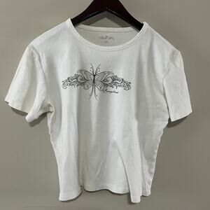 Vintage VTG Cottage Core Fairycore Butterfly Vines Short Sleeve T-Shirt (0936)